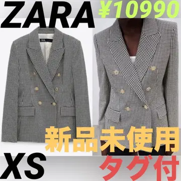 ZARA 텍스처 더블 브레스트 자켓 자켓 블레이저 아우터