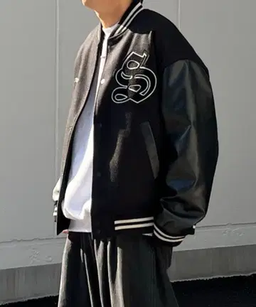 ILL's 바시티 자켓 s 블랙