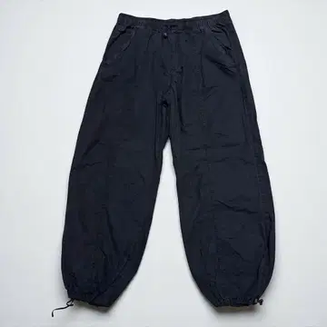 ZARA 블랙 와이드 팬츠 L 빅 사이즈 허리와 밑단에 끈 있음