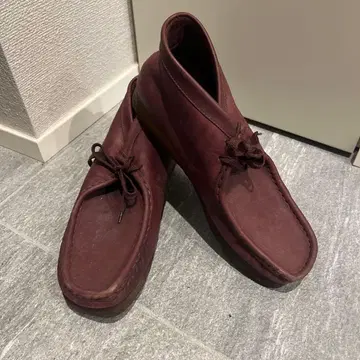 클락스 clarks 버건디 가죽 하이컷 신발