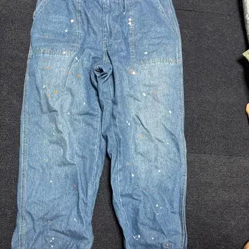 페인트 스플래쉬 데님 파랑