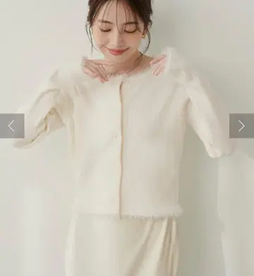 natural couture 니트 페더 가디건