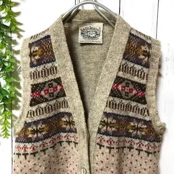 [새상품급] 재미슨즈 울 베스트 스코틀랜드제 여성 S