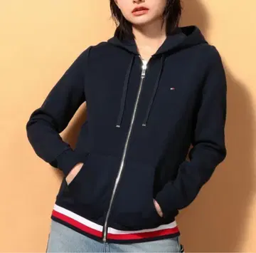 TOMMY HILFIGER 베이직 집업 후드티