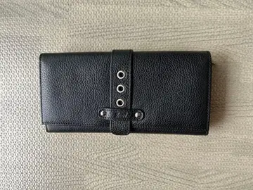 블랙 가죽 장지갑