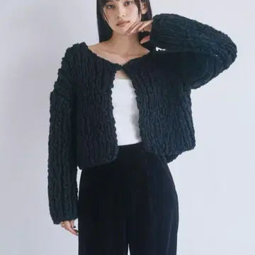 [ 새상품 ] connse 핸드 니트 블랙 블랙