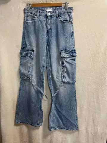 ZARA 라이트 블루 카고 데님