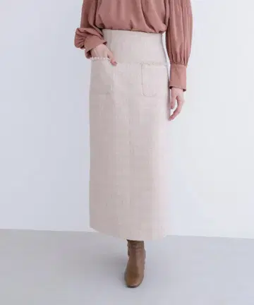 NATURAL BEAUTY BASIC 트위디 내로우 스커트