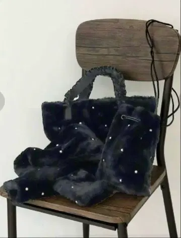 택 포함 새상품 tiedeur 펄 장식 백 머플러 미니백 3종 세트