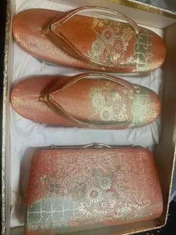 꽃무늬 조리와 백 세트