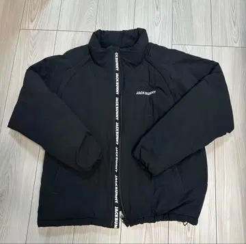 JACKBUNNY 블랙 다운 자켓 남성용