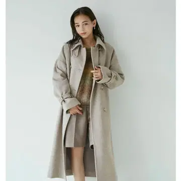 MURUA 스텐카라 코트 울 혼방 롱 코트