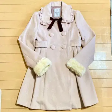 Anthrauge 옅은 핑크 롱 코트