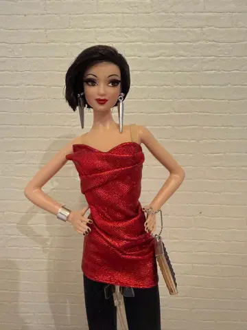 레어템 스탠드 포함 바비룩 시티샤인 메탈릭 레드