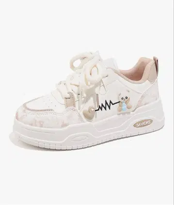 화이트 통굽 스니커즈