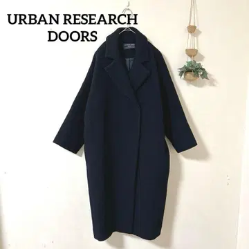 어반 리서치 도어스 울 혼방 롱 코트 네이비 사이즈 ONE
