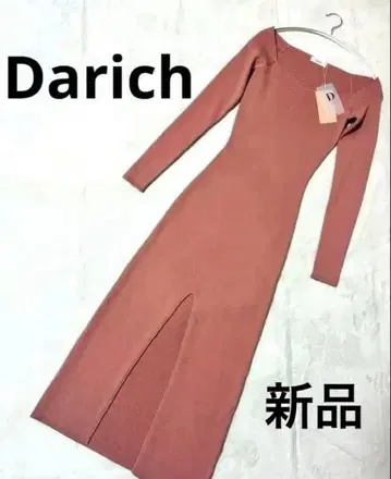 [ 새상품 ] Darich 슬릿 리브 니트 원피스
