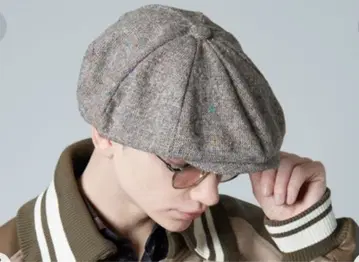 울 혼방 헌팅 캡 그레이 계열