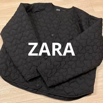 ZARA 자라 하트 퀼팅 자켓 아우터 블랙