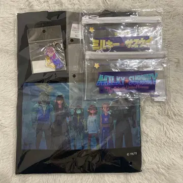 밀키웨이 T셔츠 아크릴 키링 클리어 파우치