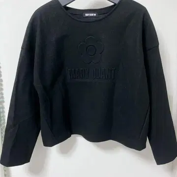 MARY QUANT 플라워 로고 자수 니트 블랙 M 사이즈