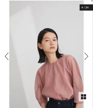 [새상품급] STYLE MIXER 폼 슬리브 시어 탑