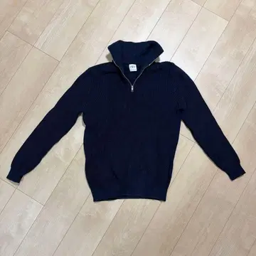ZARA 네이비 하이넥 하프 지퍼 니트 M 사이즈 가을/겨울