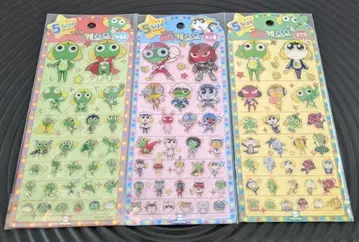 [한국 한정판] 개구리 중사 케로로 5사이즈 스티커 3종 세트