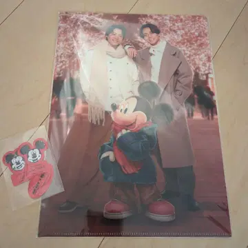 킹프리 x 미키 & 프렌즈 팝업 클리어 파일 스티커 빨간색