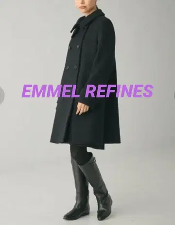 EMMEL REFINES EM 더블 버튼 미디엄 코트