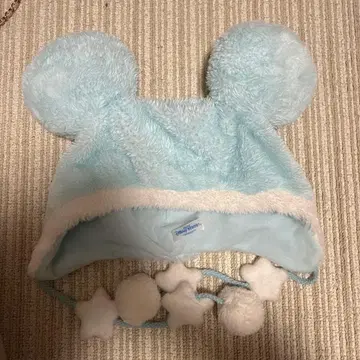 미키 귀 달린 스카이블루 팬캡