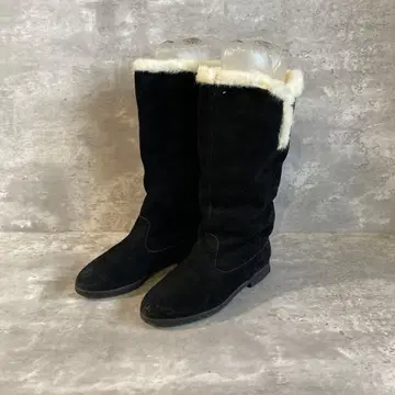 hush puppies (24cm) 어그 부츠/스웨이드/블랙/보아