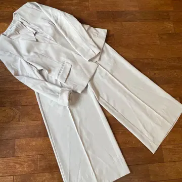 PLST 스트레치 노카라 와이드 팬츠 수트 셋업