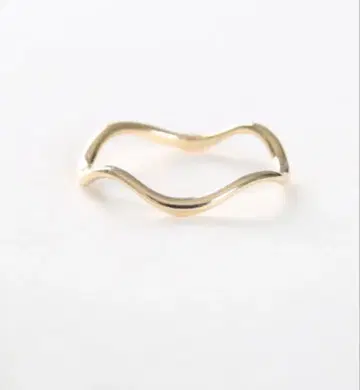 ete 물결 디자인 골드링