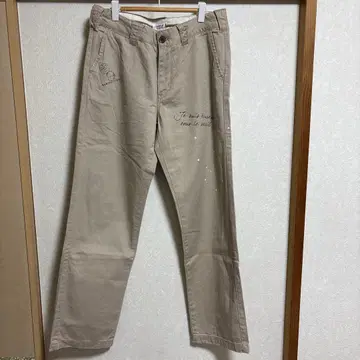 새상품급 LEPSIM 베이지 프린트 치노 팬츠