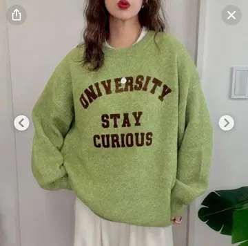 시마무라 non 콜라보 니트 L 그린