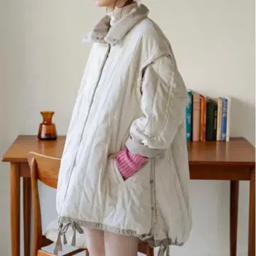 kasutane 멀티 웨이 퀼팅 리버서블 미들 코트