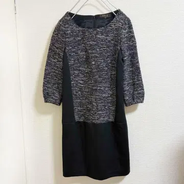 리플렉트 원피스 트위드 블랙 화이트 일본제 월드 고급