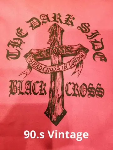 90s 빈티지 블랙 크로스 맨투맨 트레이닝복