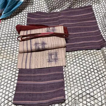 4점 (기모노, 오비, 오비 장식 천, 허리띠) 세트