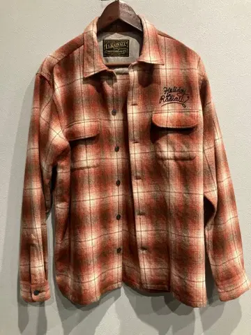 라디얼 radial 체크 무늬 플란넬 셔츠