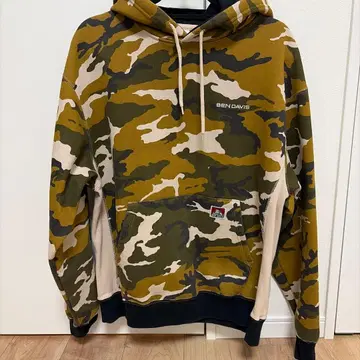 벤 데이비스 카모 패턴 후드 부착 후드티 L 사이즈