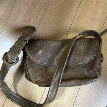 genten 브라운 가죽 숄더백