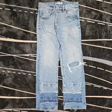 라이트 블루 데미지 데님 팬츠 jeans fade opium y2k