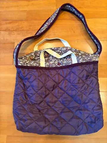 라벤햄 보라색 퀼팅 숄더백