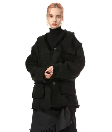 SLY 두꺼운 원단 트위드 자켓