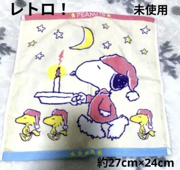 레트로! SNOOPY & 우드스탁 핸드 타월 미사용
