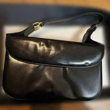 Kanematsu 블랙 가죽 핸드백