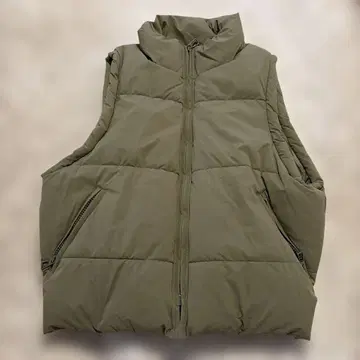 올리브 그린 다운 베스트 M