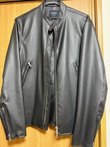 BEAMS HEART 블랙 싱글 라이더 M